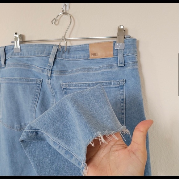 PAIGE Verudgo Ankle Raw Hem Washed Blue Jeans Size 31 - Picture 11 of 11